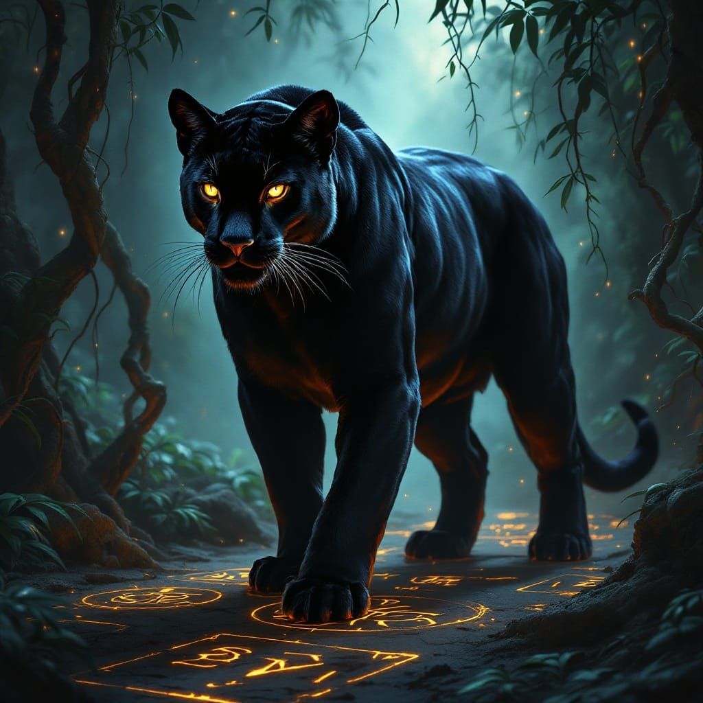 Regal Black Puma in Ethereal Jungle