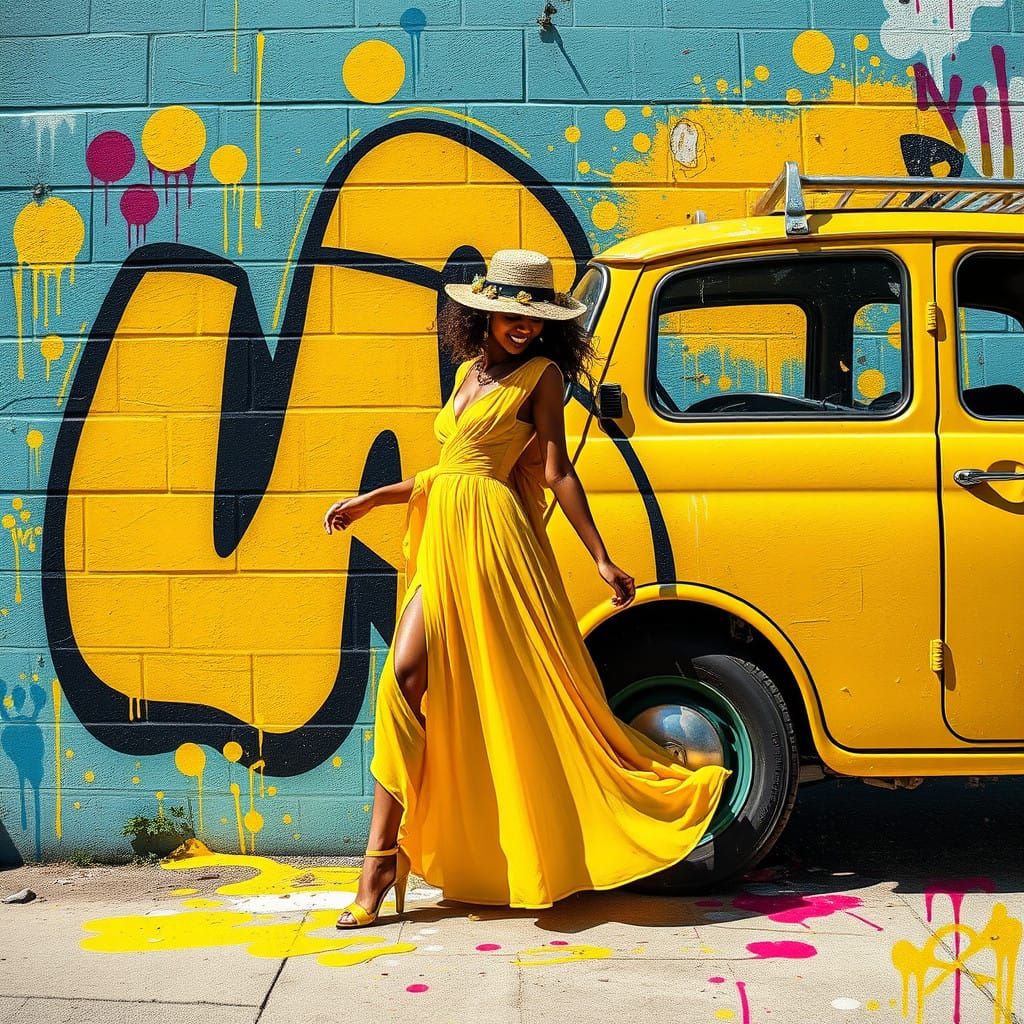 Crazy Dance in Vibrant Graffiti Style