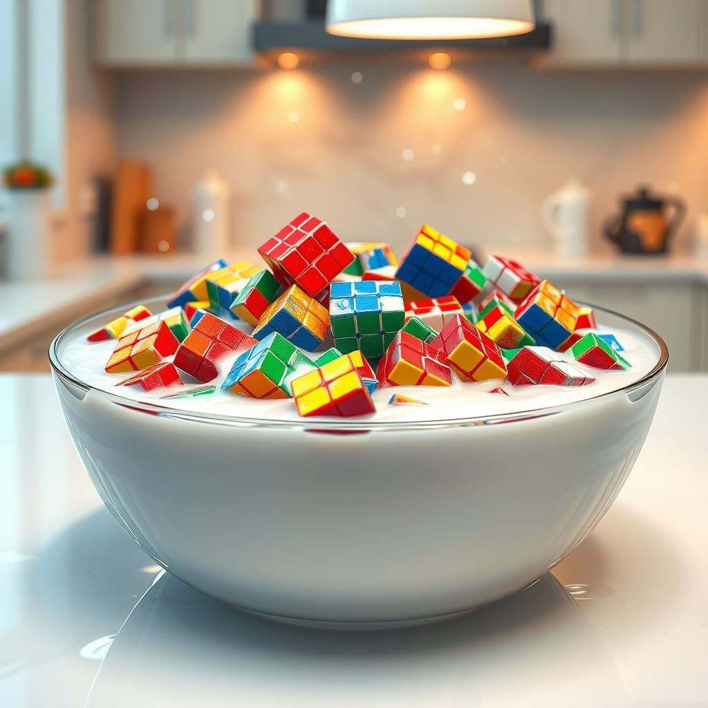 Surreal Cubic Breakfast Feast