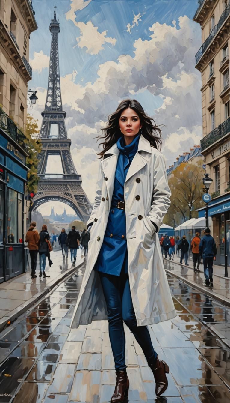 Girl in Paris, Oil Painting by James Gurney
