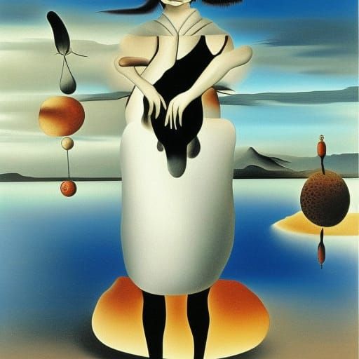 Surreal Japanese Girl in Dali Style