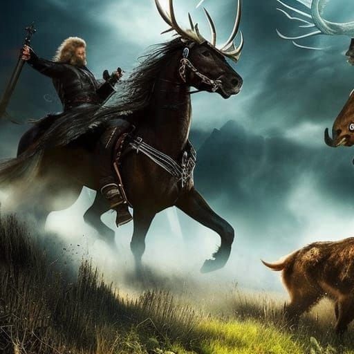 Epic Wild Hunt with Ghost Riders