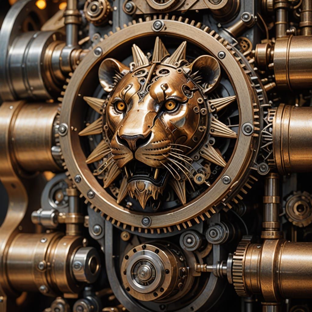 Steampunk Lion Gearwork Masterpiece