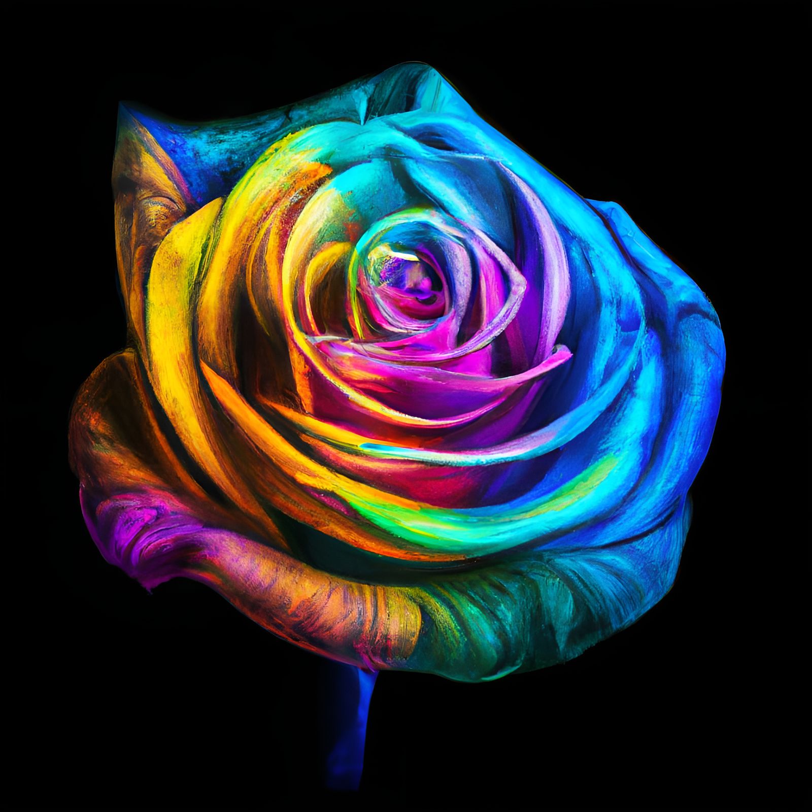 A  rainbow rose