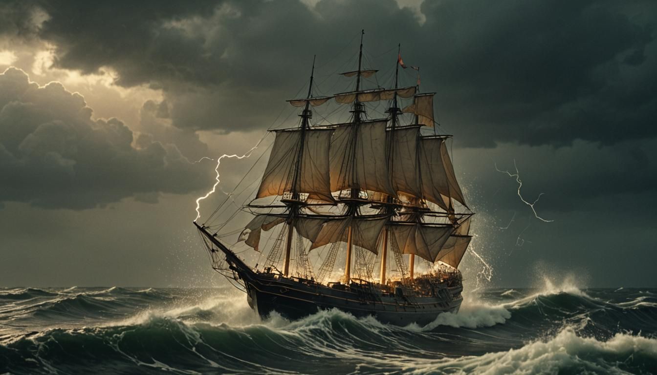 Ship in a Bottle: A Cinematic Lightning Storm
