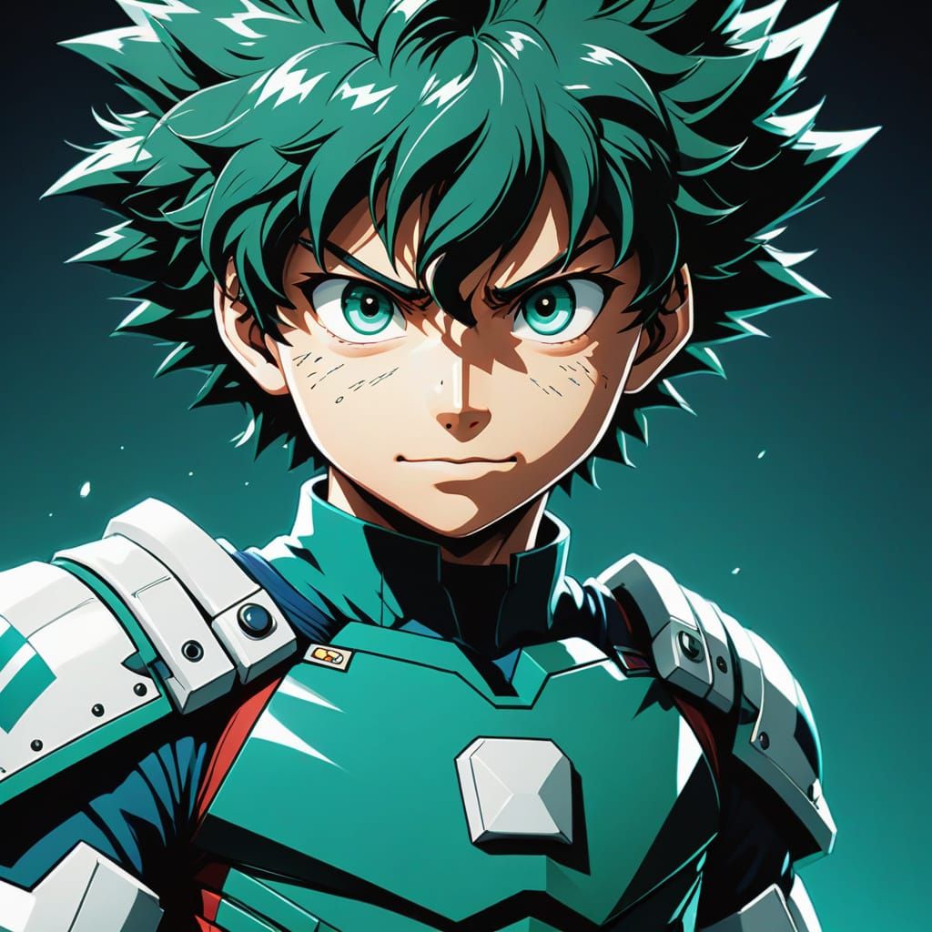 Izuku Midoriya in Epic Anime Style