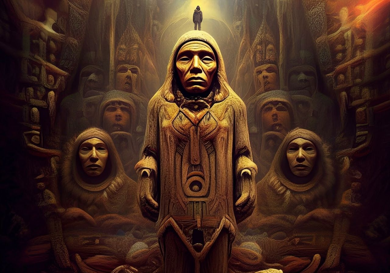 Jacquard Weave Ushabti Golem Inuk Otherworldly Environment