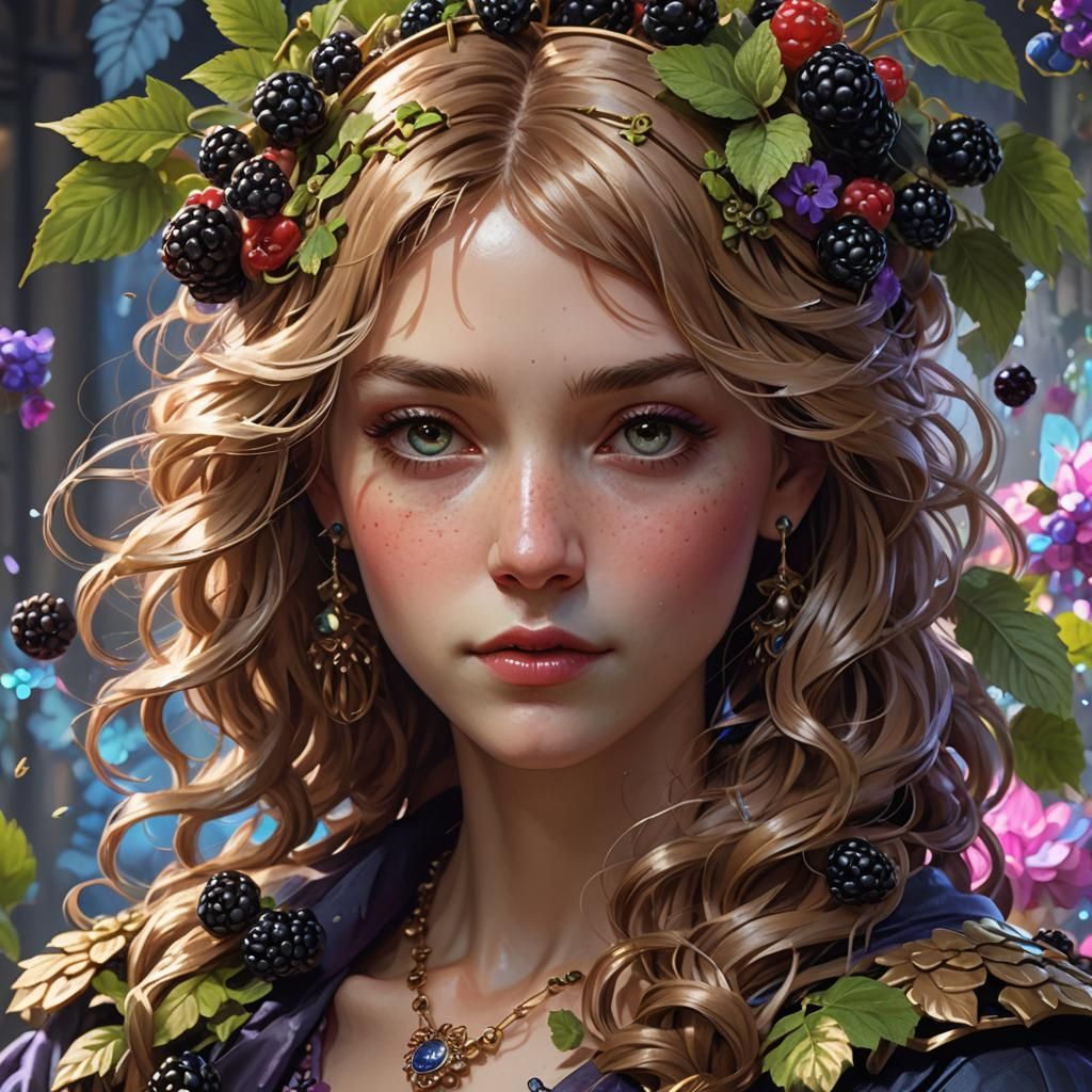 Hyperdetailed Blackberry Portrait in Unreal Engine 5