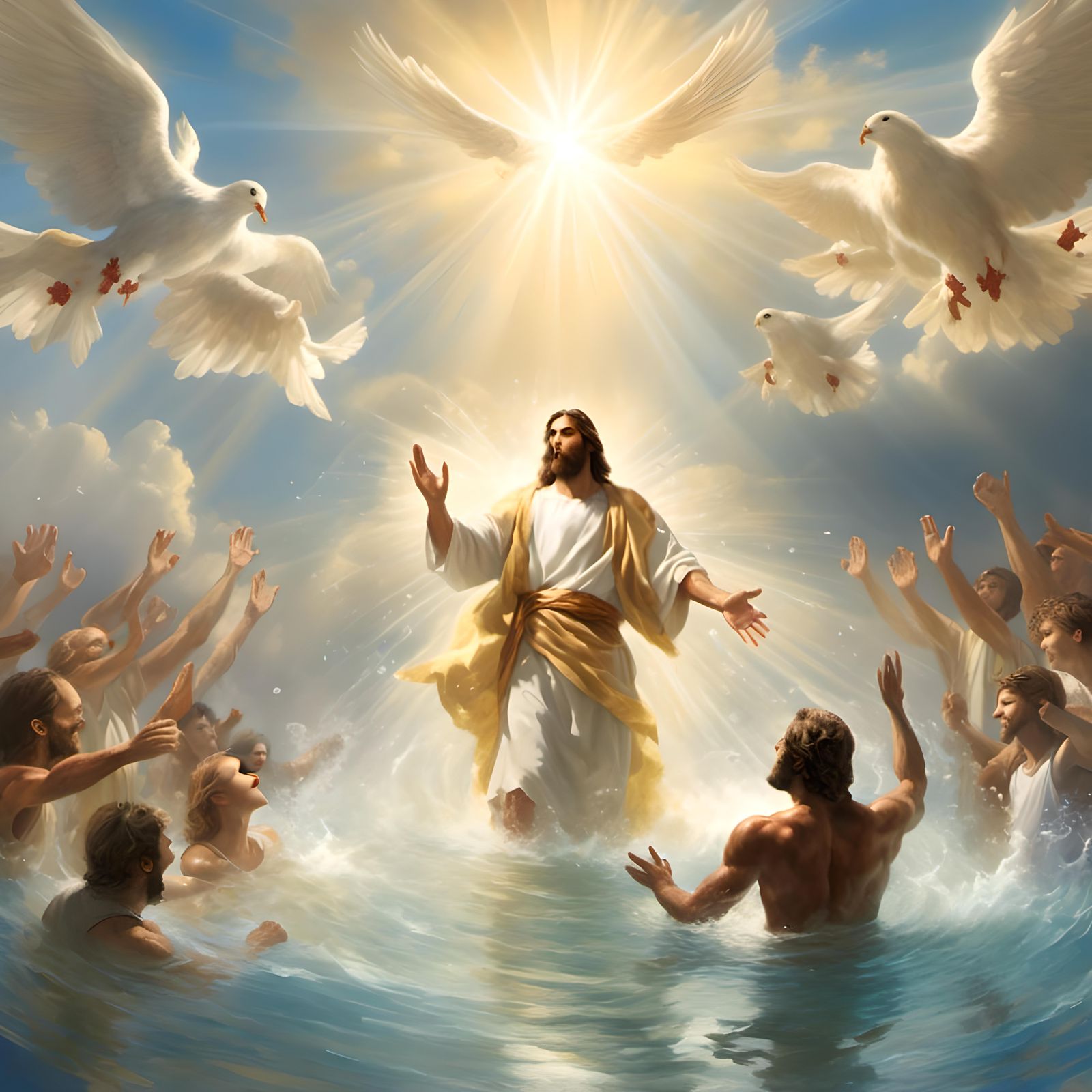 Hyperreal Baptism of Jesus with Holy Spirit