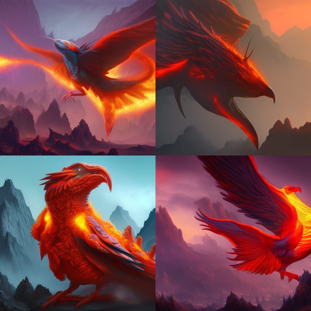 Fiery Magma Bird Concept Art