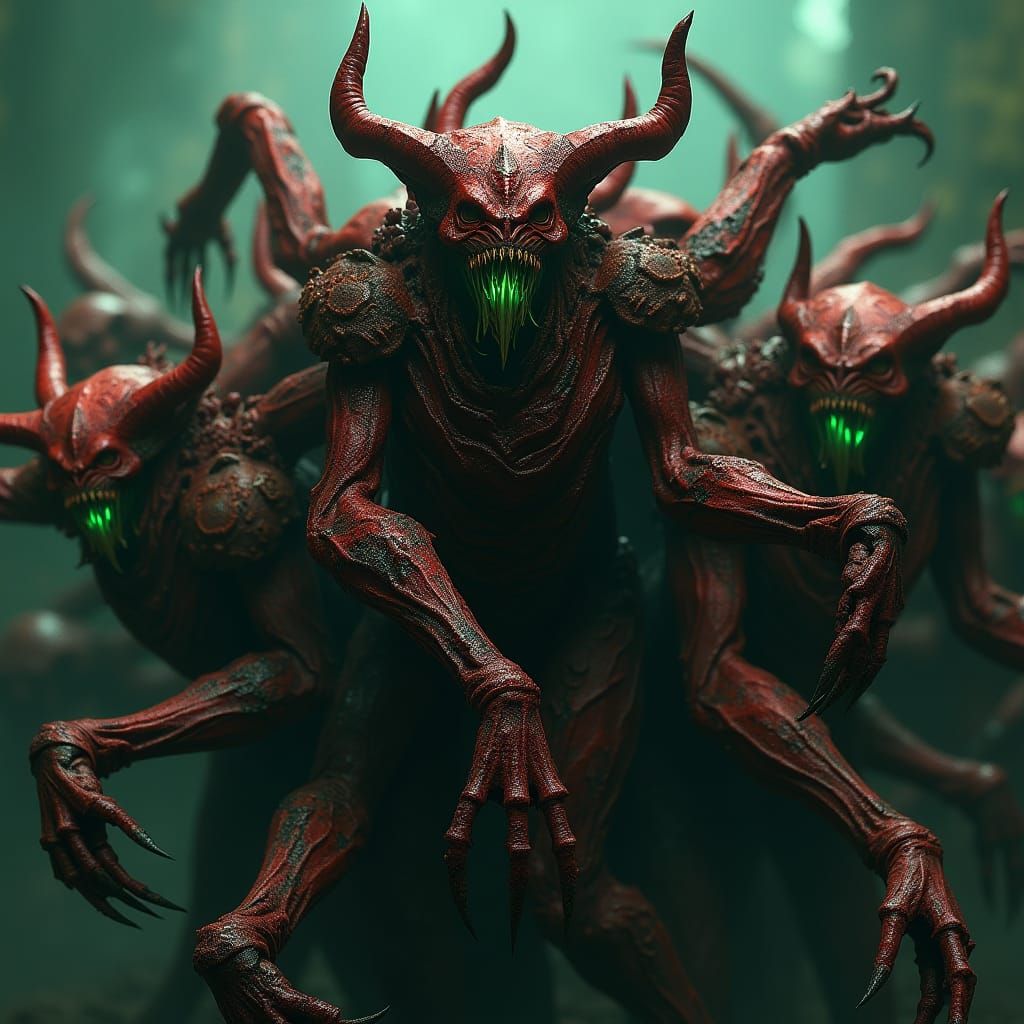 Demonic Horde in Dark Fantasy Style