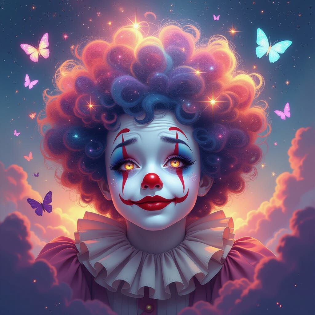 Clown Face Emerges from Cosmic Nebula