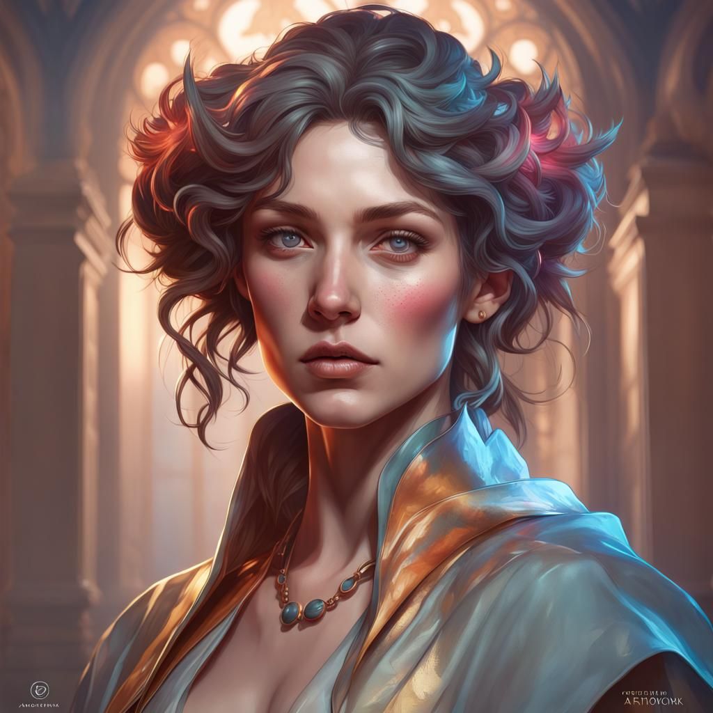 High Priestess Portrait with Dynamic Lighting