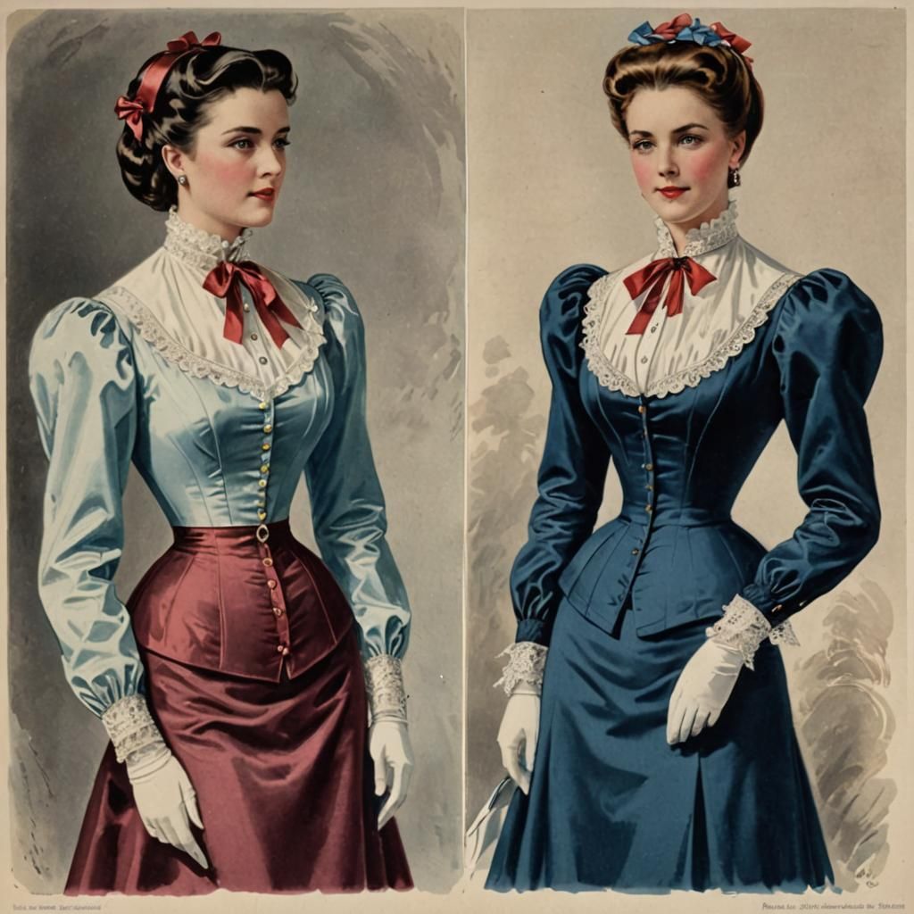 Elegant Women in Colorful Formal Wear