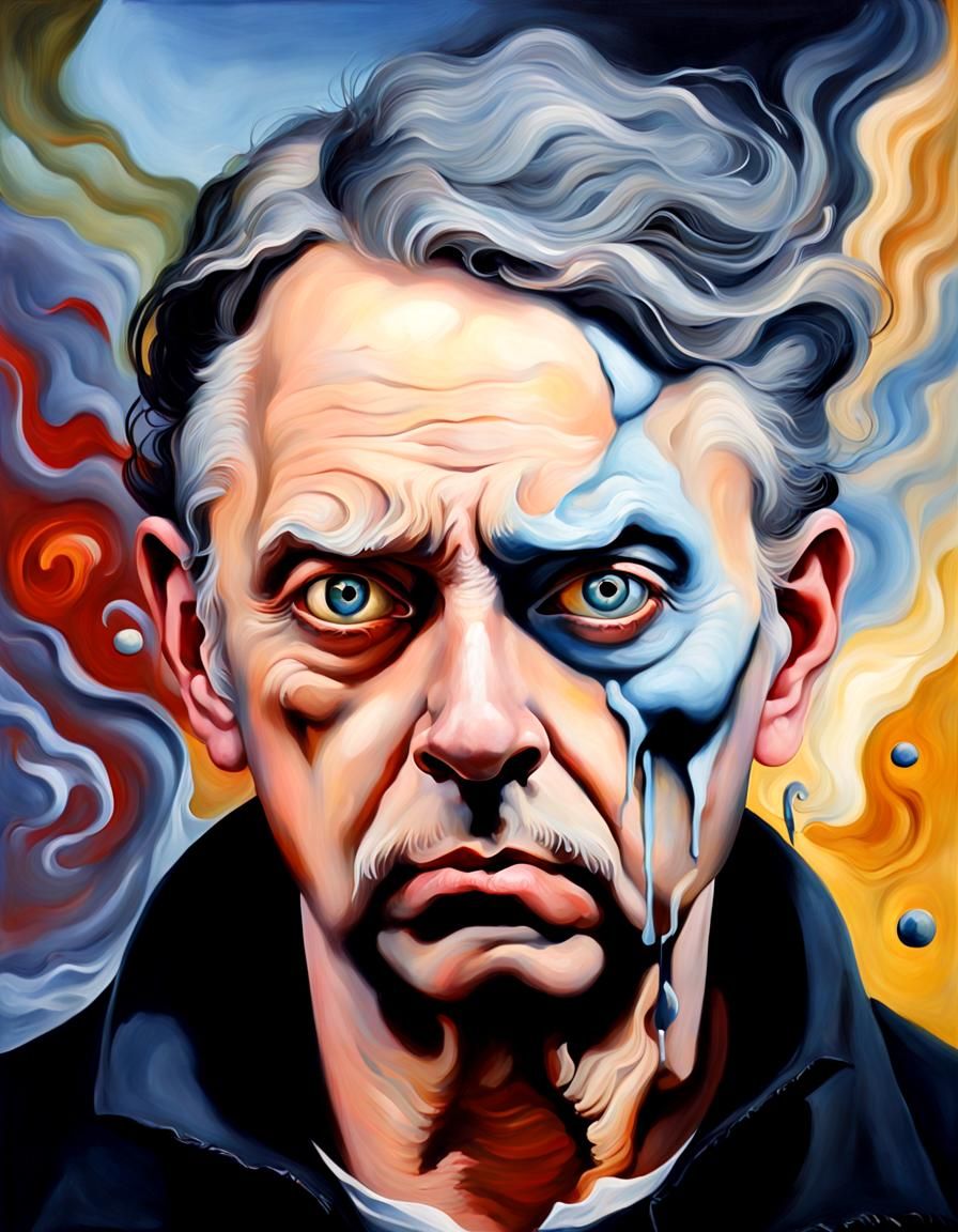 Earth Abuse: Melting Oil Painting with 3D Effect