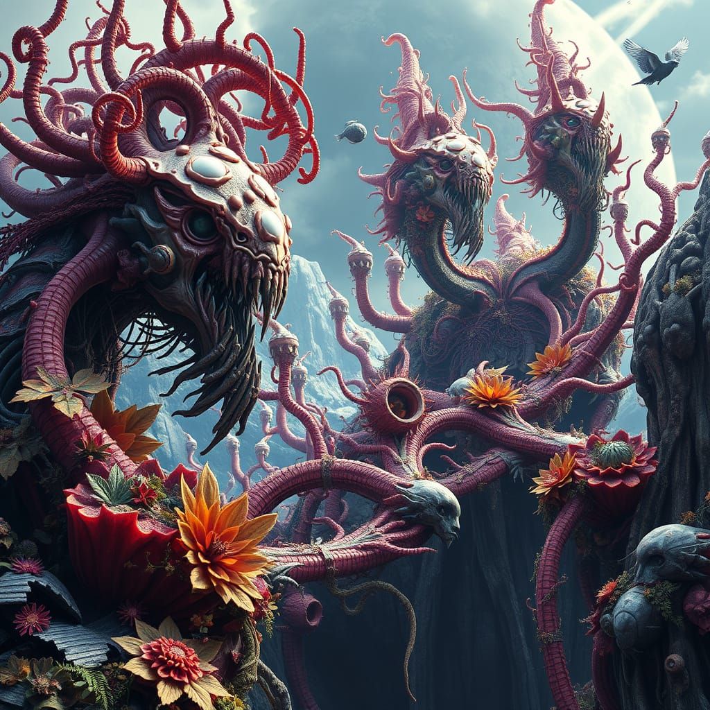 Organic Mechanical Fusion in High Fantasy Style