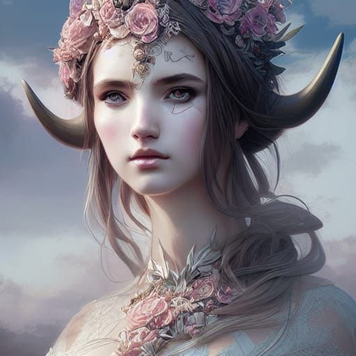 Goddess of Cows in Hyper-Detailed 16K Rendering