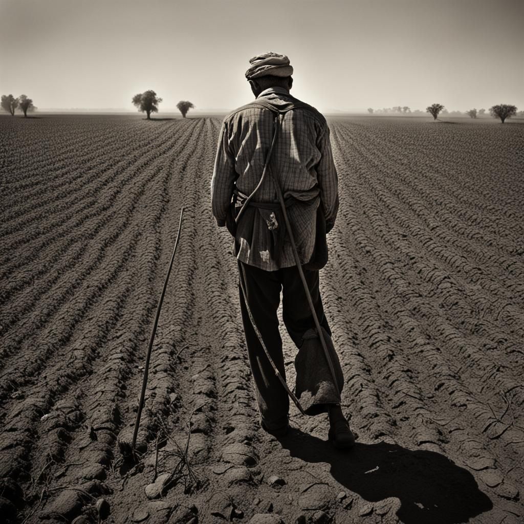 Farmer's Sorrow: A Barren Field Dreamscape