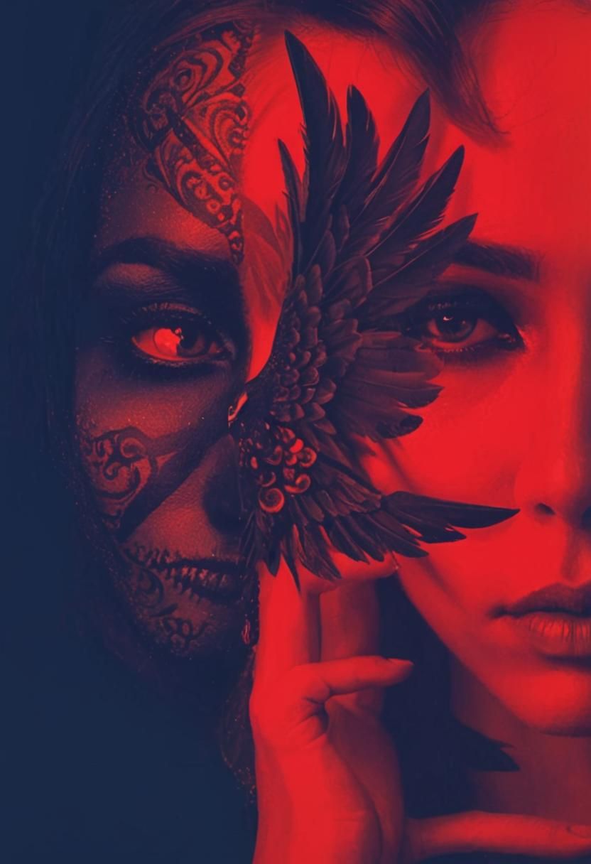 Gothic Muse with Día de los Muertos Face Paint