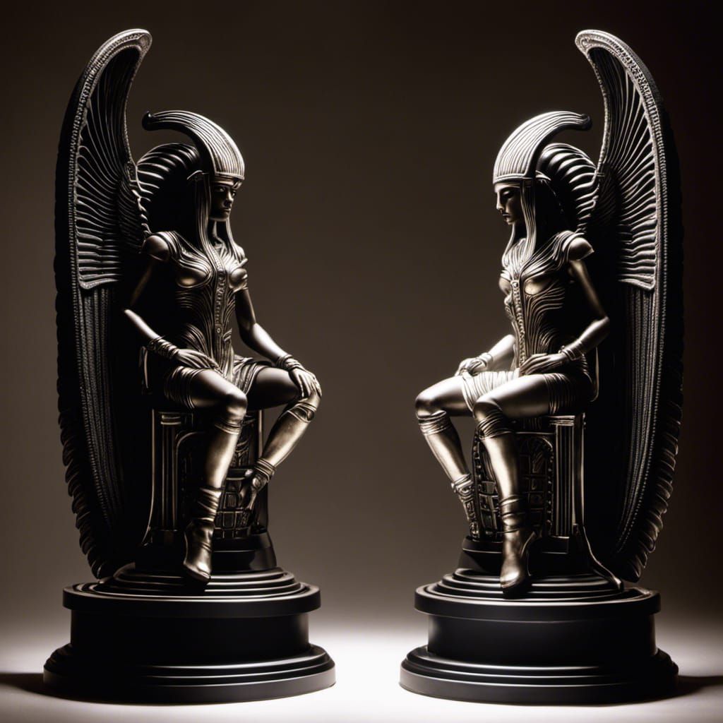Greek Mythology Figurine in Giger Style