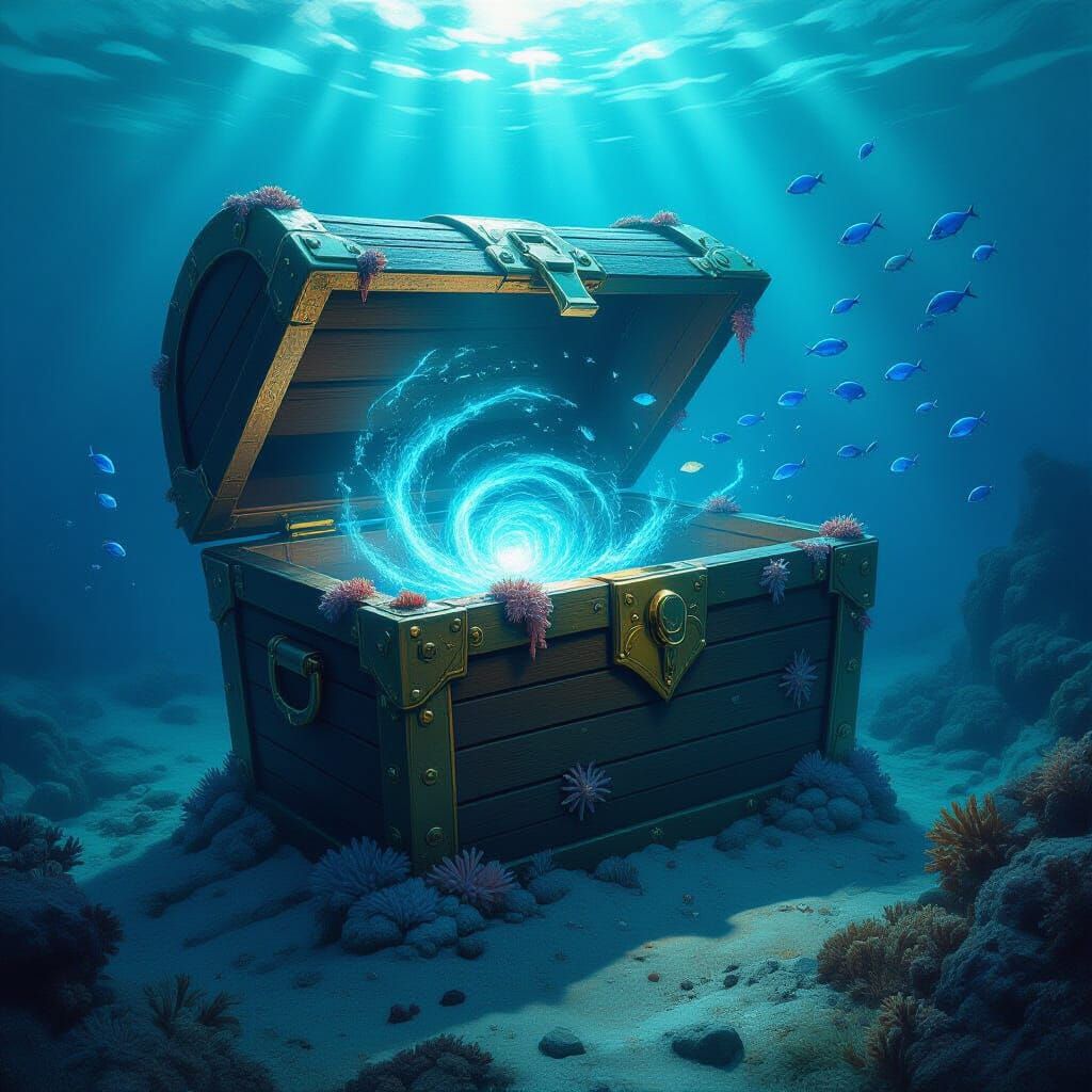 Starlight Treasure Chest in Deep Blue Sea