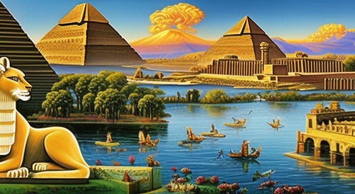 Sekhmet: Egyptian Lion Goddess in Surrealist Art