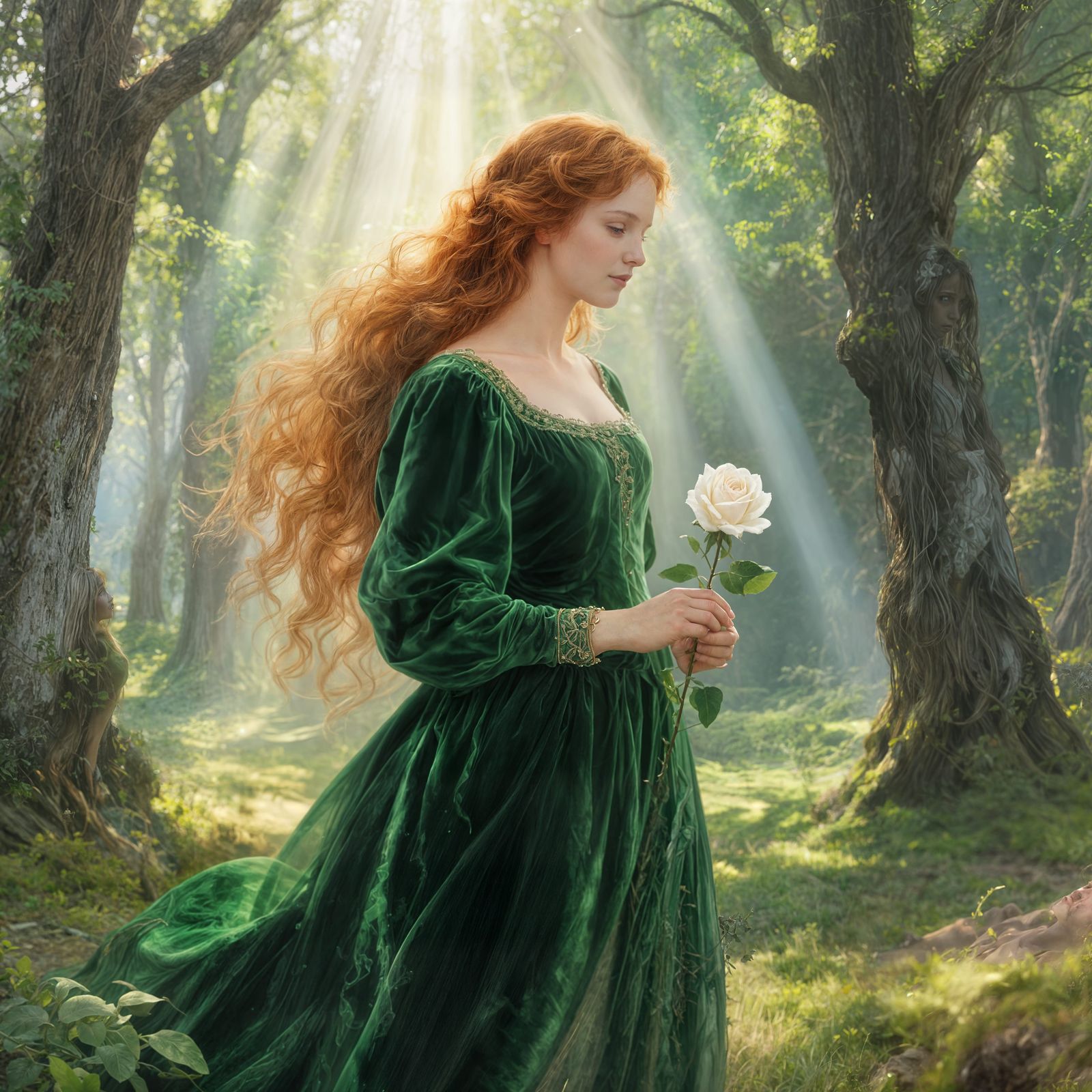 Beautiful Maiden in Artistic Portrait