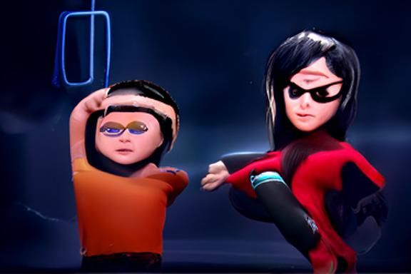 Dash and Violet Parr from The Incredibles