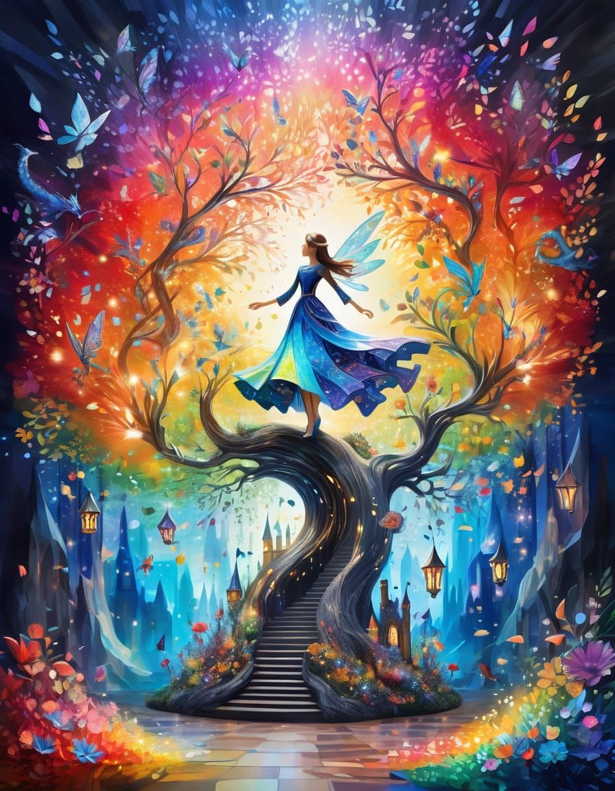 Pencil Transforms into Magical Tree with Fairies