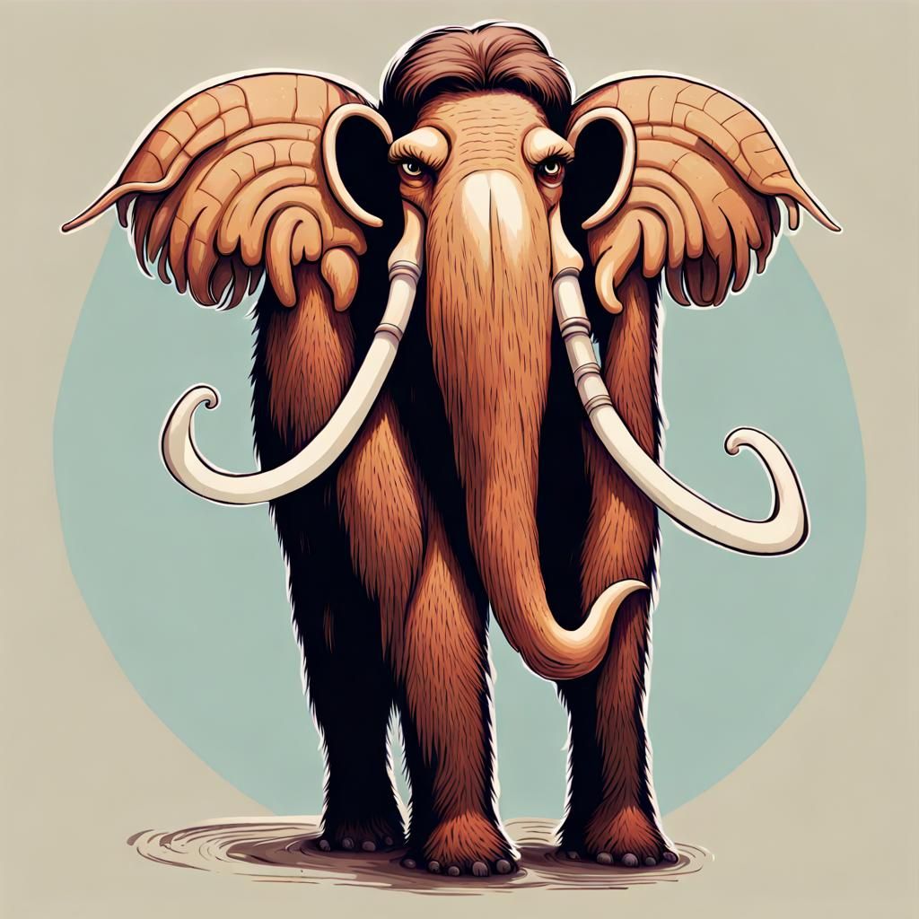 Anthropomorphic Wooly Mammoth Woman