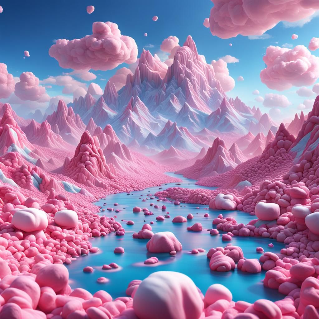Candy Land: Marshmallow Mountains and Chocolate River