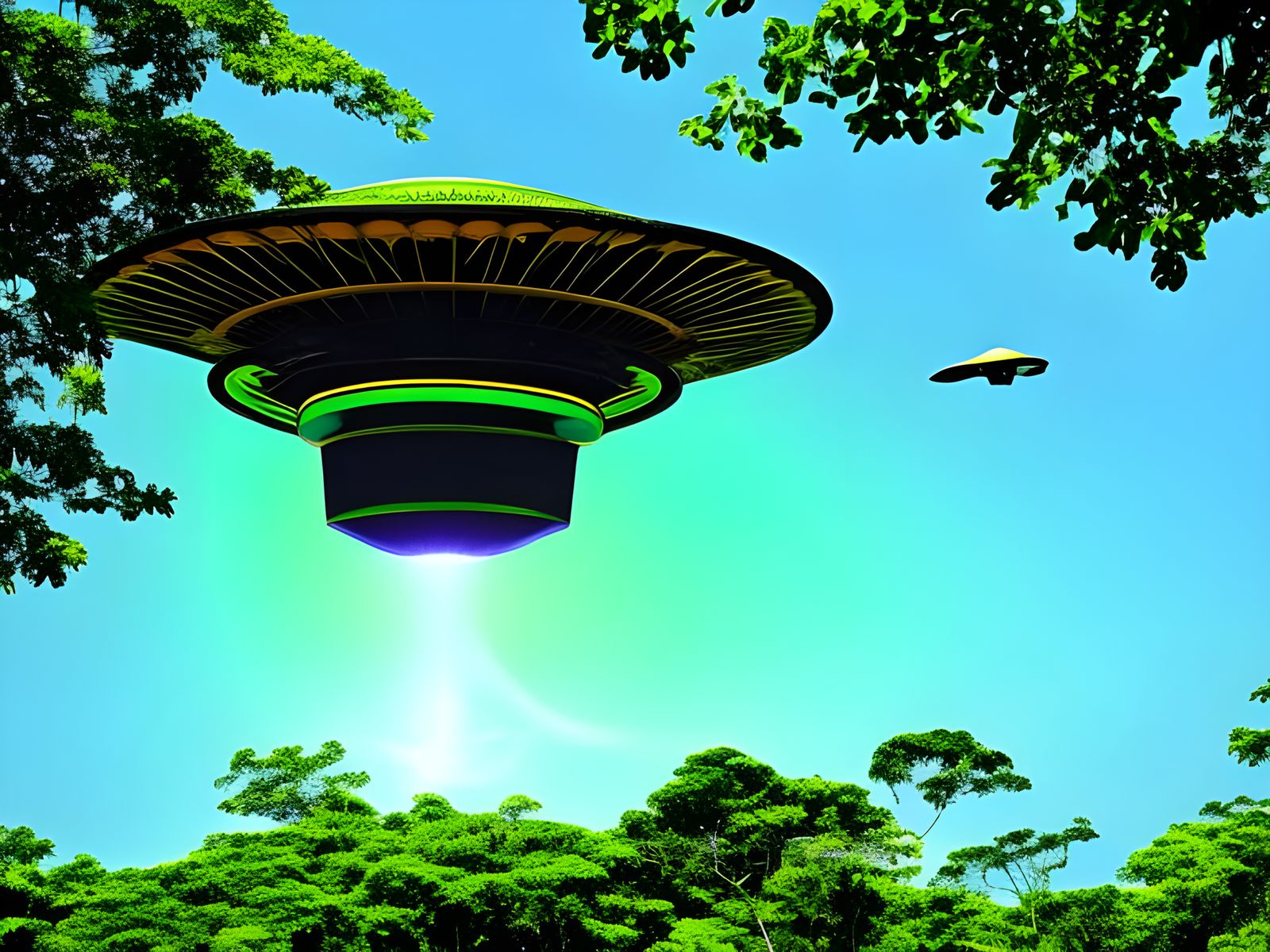UFO in Jungle with Ayahuasca Visions