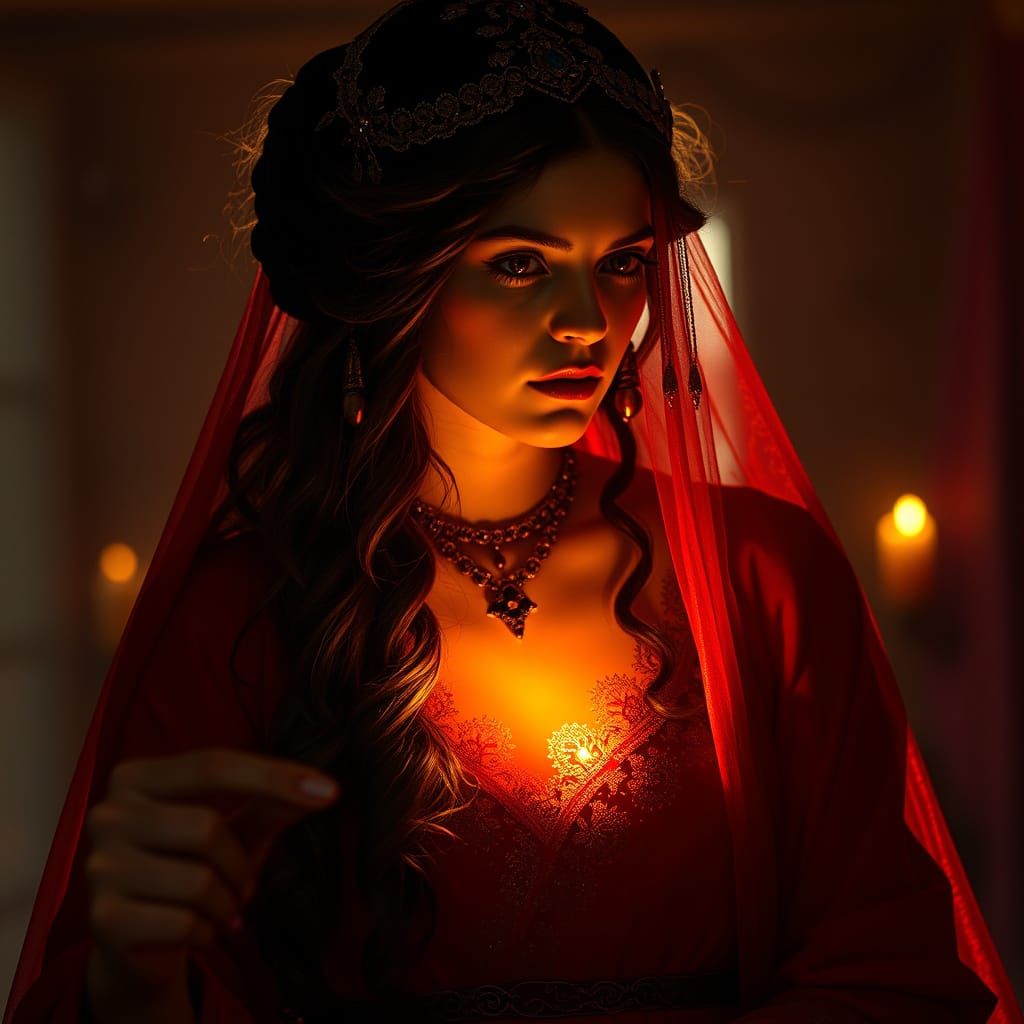 Sorceress Brews Potion of Peace: Hyperrealistic Cinematic Ar...