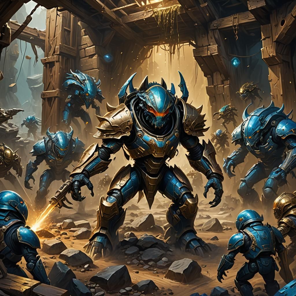 Armored Alien Invasion in Fantasy Concept Art