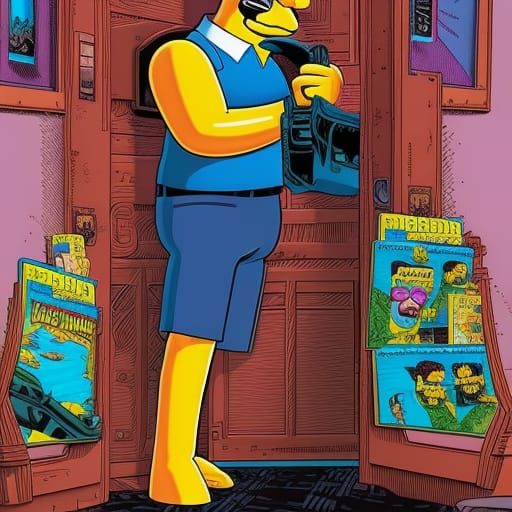 Homer Simpson as Comic Book Hero
