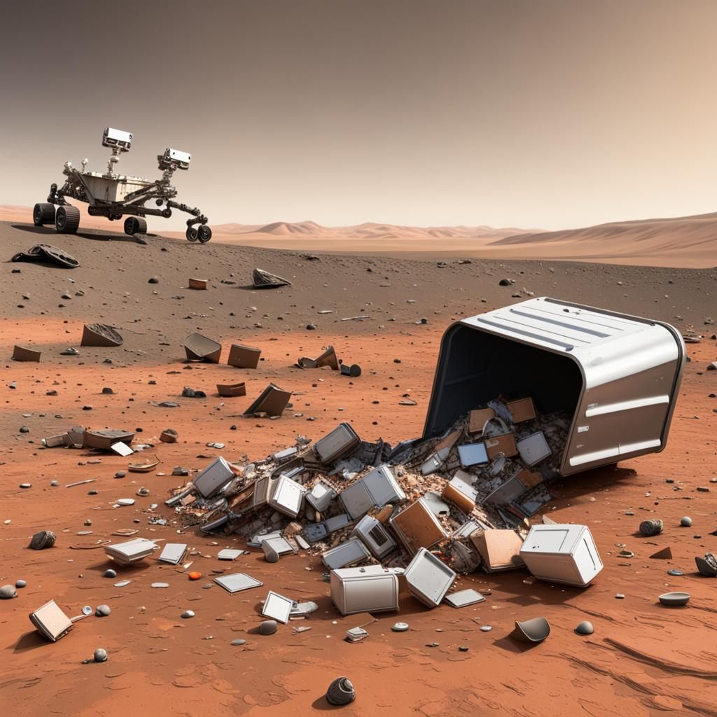 Trash on Mars with Perseverance Rover