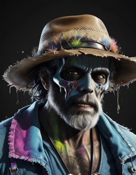 Psychedelic Horror: Emaciated Codger's Acid Trip