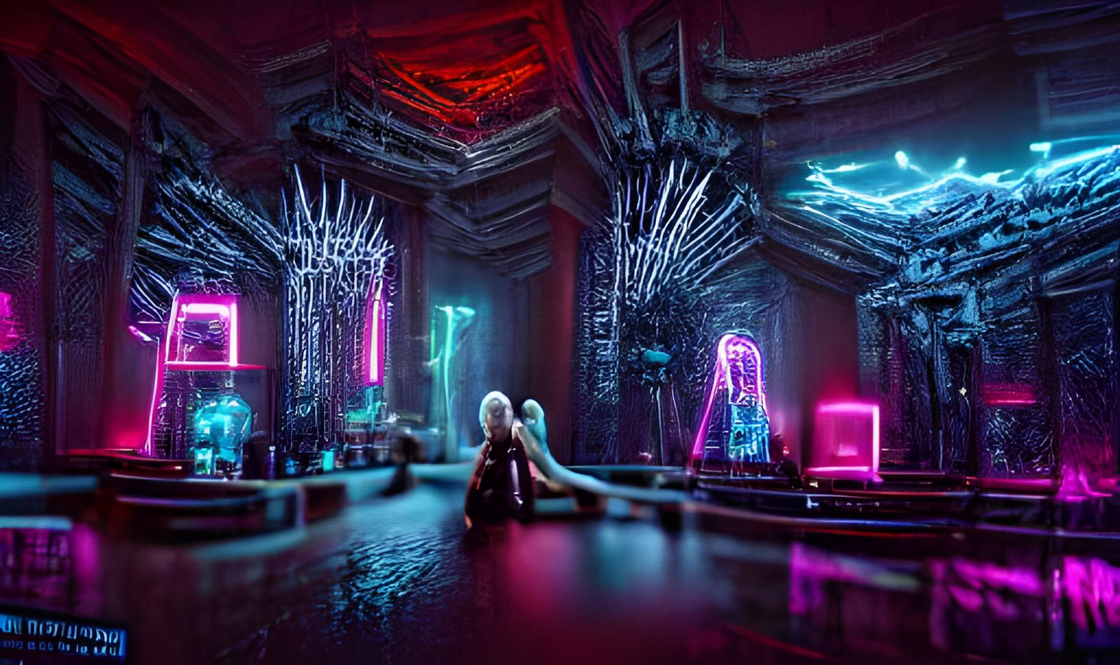 Daenerys Targaryen's Cyberpunk Throne Room Concept Art