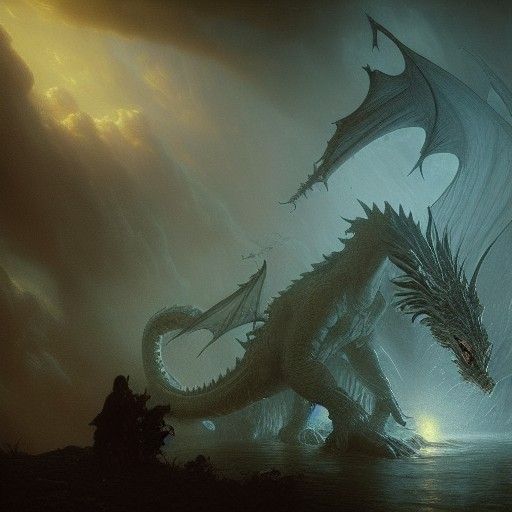 Raging Dragon Unleashes Fury in Ethereal Fantasy