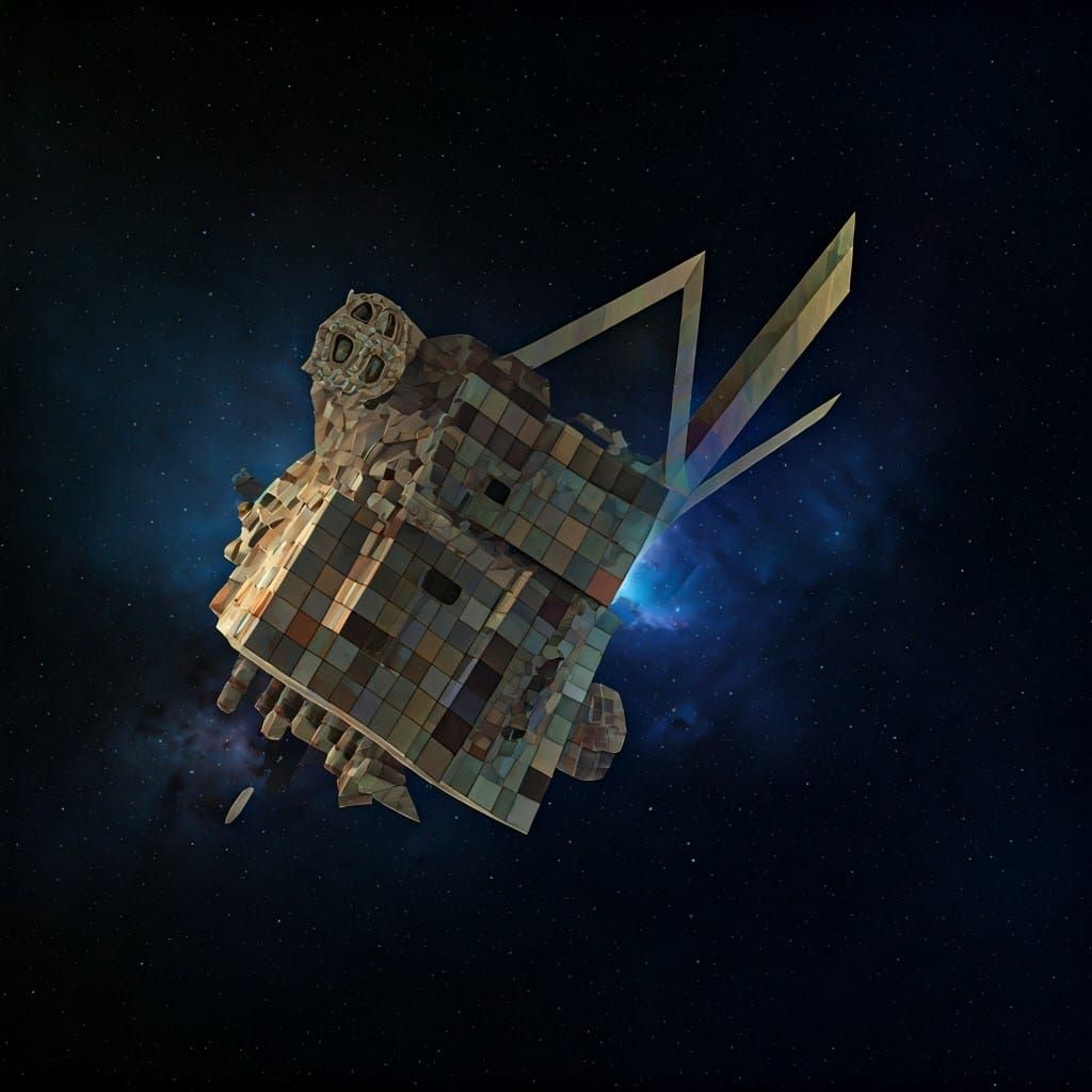 Abstract Geometric Shapes in Starry Expanse