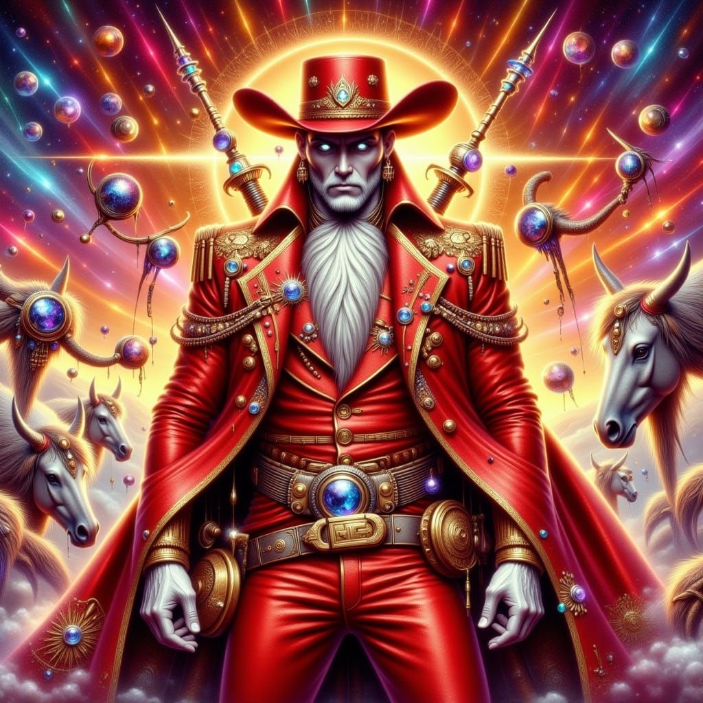 Vash the Stampede in Cyberpunk Western Aesthetic