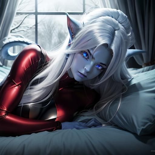 Towa as Elf in Dreamlike Winter Bedroom