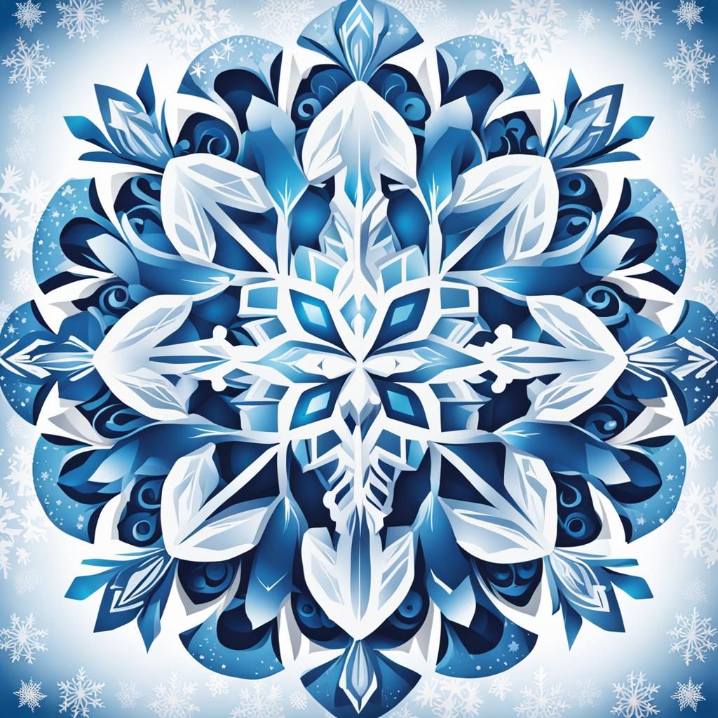 Simple Snowflake Clipart Illustration