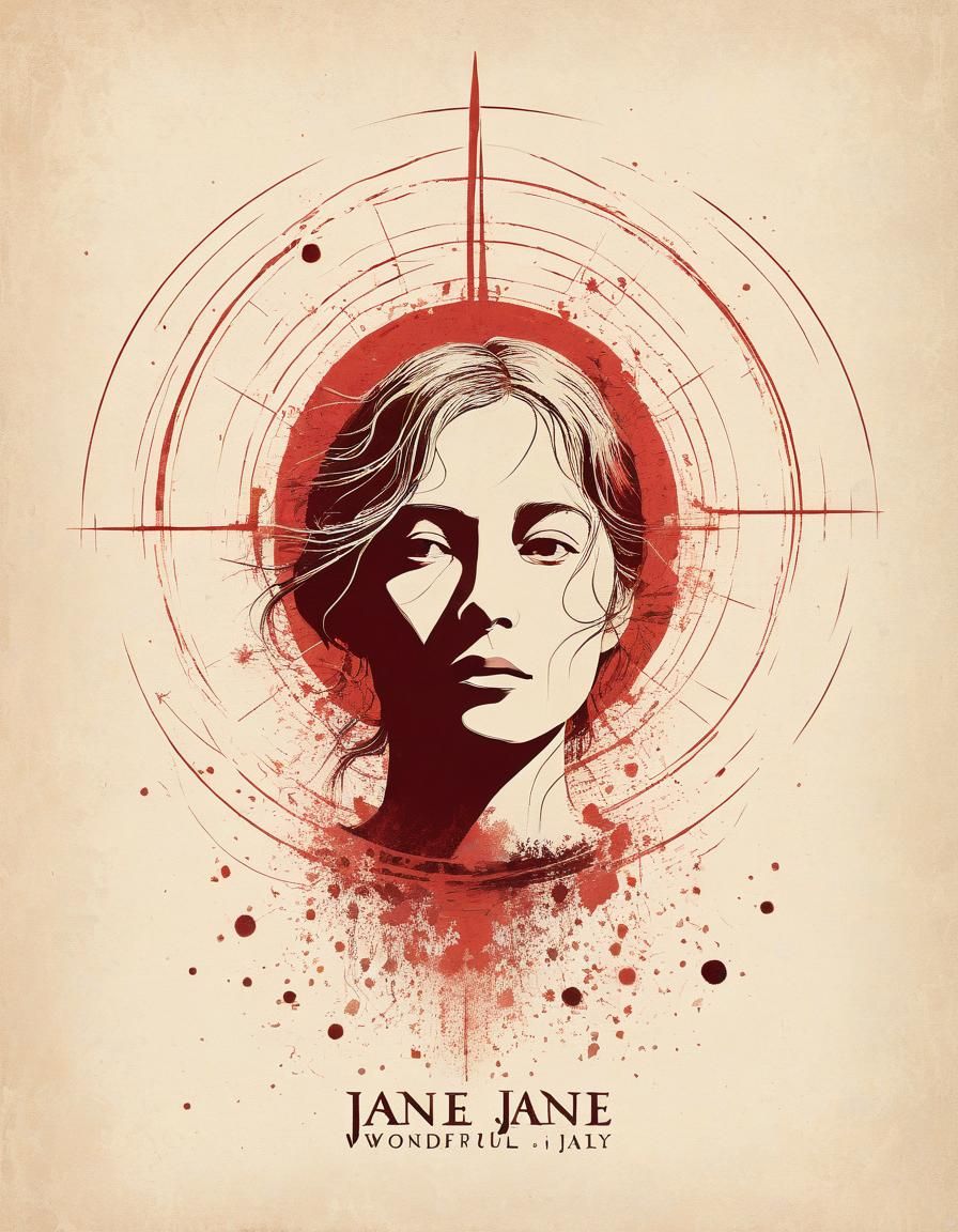 Ethereal Movie Poster in Sanguine Primitive Style