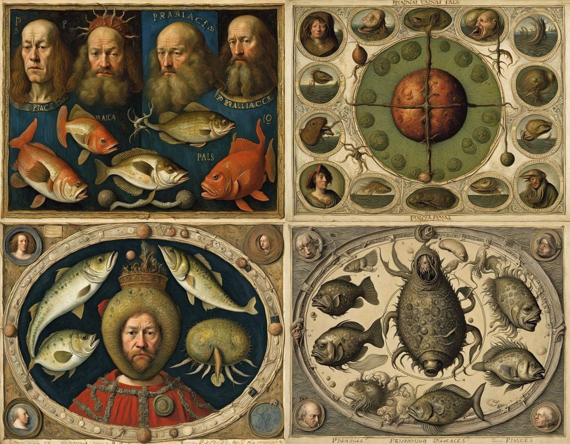 Surrealistic Pisces Zodiac Disgrace in a Disturbing Artistic...