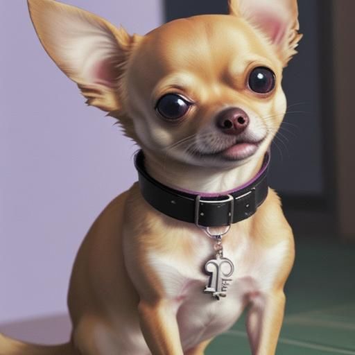 Chihuahua Named Carlos in Anime Style