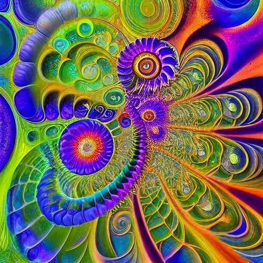 Intricate Fractal Nebula Garden Dreamscape