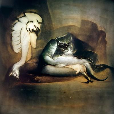 Depression Monster in Fuseli Style