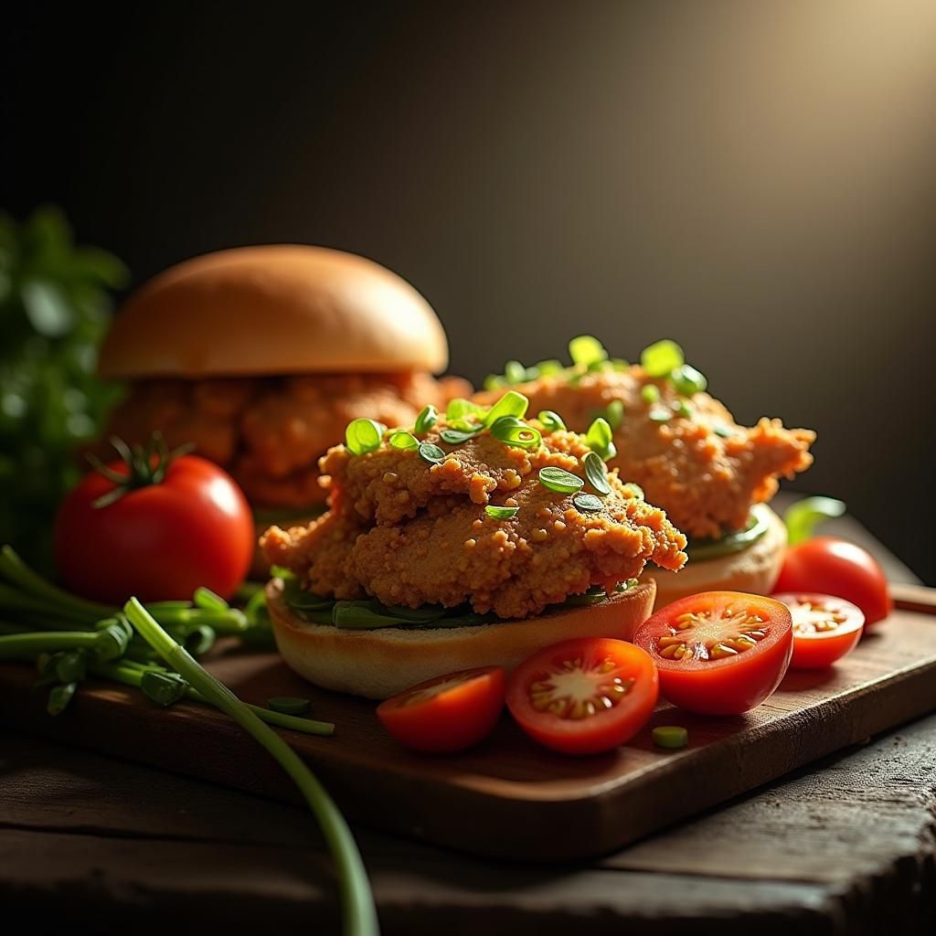 Mouthwatering Chicken Sandwiches Still Life