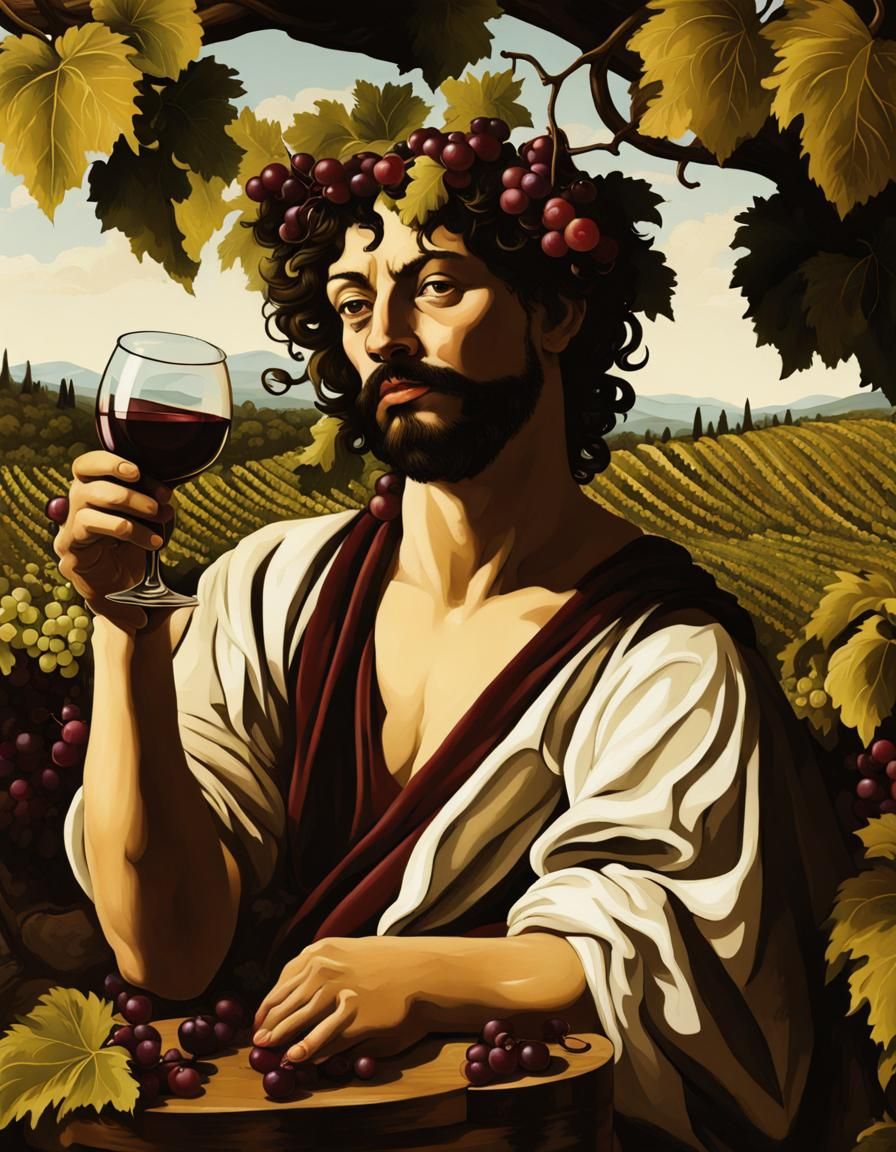 Dionysus Sipping Wine: Baroque Painting